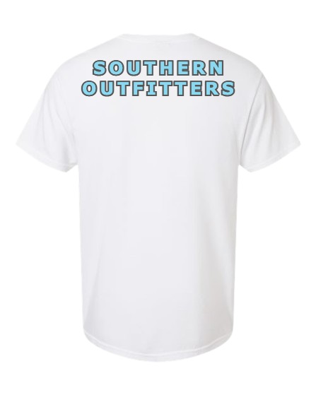 Southern Outfitters - Baby Blue on White